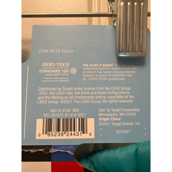 NWT Lego Target Dog‎ Color Block Puffer Jacket Size M Blue Black Lightweight - Picture 7 of 7